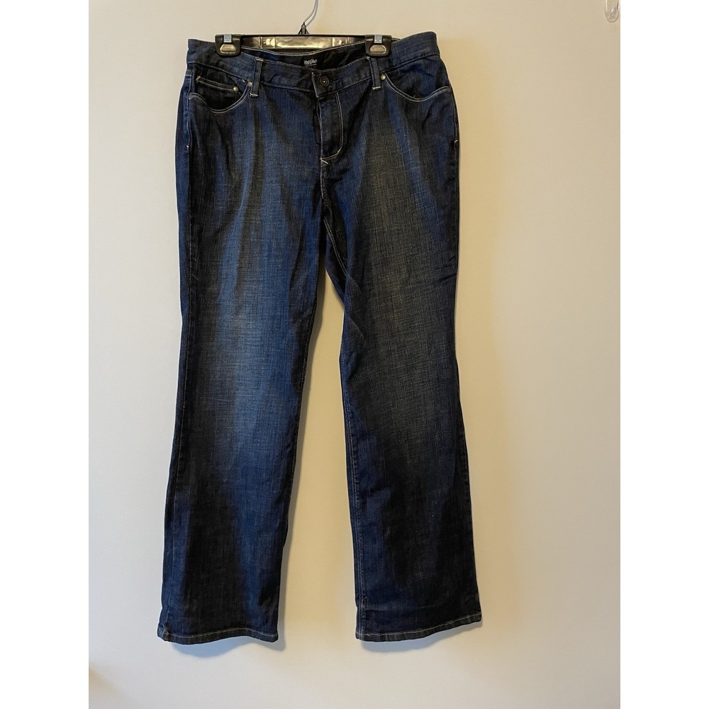 Mossimo Premium Jeans Womens 12 Dark Wash Straight Leg Stretch Y2K 2000s Denim